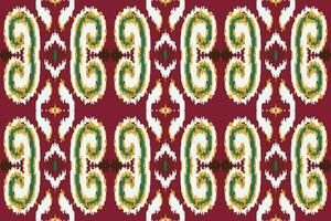 motiv ikat blommig paisley broderi bakgrund. geometrisk etnisk orientalisk mönster traditionell. ikat aztec stil abstrakt vektor illustration. design för skriva ut textur, tyg, saree, sari, matta.