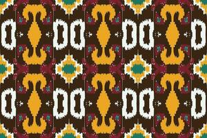 afrikanisch Ikat Blumen- Paisley Stickerei Hintergrund. geometrisch ethnisch orientalisch Muster traditionell. Ikat Blume Stil abstrakt Vektor Illustration. Design zum drucken Textur, Stoff, Saree, Sari, Teppich.