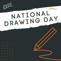 National Zeichnung Tag geeignet zum Sozial Medien Post vektor
