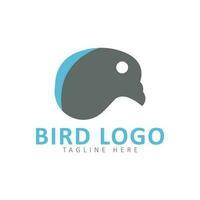 eps10 vektor fågel huvud logotyp design mall isolerat på vit bakgrund