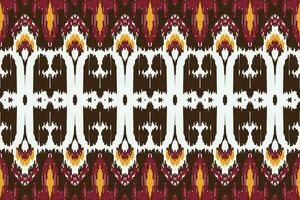 afrikansk ikat sömlös mönster broderi bakgrund. geometrisk etnisk orientalisk mönster traditionell. ikat aztec stil abstrakt vektor illustration. design för skriva ut textur, tyg, saree, sari, matta.