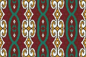 afrikanisch Ikat Damast Paisley Stickerei Hintergrund. geometrisch ethnisch orientalisch Muster traditionell. Ikat aztekisch Stil abstrakt Vektor Illustration. Design zum drucken Textur, Stoff, Saree, Sari, Teppich.