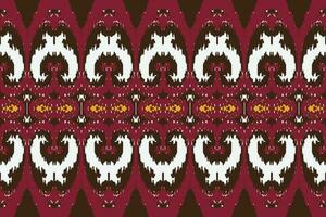 afrikanisch Ikat Damast Stickerei Hintergrund. geometrisch ethnisch orientalisch Muster traditionell. Ikat aztekisch Stil abstrakt Vektor Illustration. Design zum drucken Textur, Stoff, Saree, Sari, Teppich.