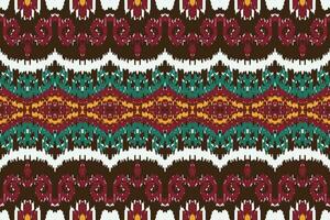 afrikansk ikat sömlös mönster broderi bakgrund. geometrisk etnisk orientalisk mönster traditionell. ikat aztec stil abstrakt vektor illustration. design för skriva ut textur, tyg, saree, sari, matta.