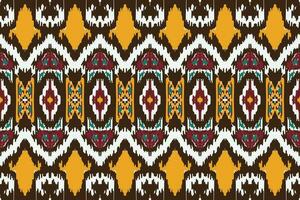 afrikansk ikat tyg paisley broderi bakgrund. geometrisk etnisk orientalisk mönster traditionell. ikat aztec stil abstrakt vektor illustration. design för skriva ut textur, tyg, saree, sari, matta.