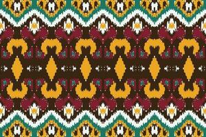 Motiv Ikat nahtlos Muster Stickerei Hintergrund. geometrisch ethnisch orientalisch Muster traditionell. Ikat aztekisch Stil abstrakt Vektor Illustration. Design zum drucken Textur, Stoff, Saree, Sari, Teppich.