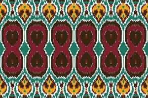 motiv ikat sömlös mönster broderi bakgrund. geometrisk etnisk orientalisk mönster traditionell. ikat aztec stil abstrakt vektor illustration. design för skriva ut textur, tyg, saree, sari, matta.