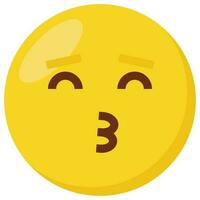 geschlossen Augen Gesicht Ausdruck Charakter Emoji eben Symbol. vektor