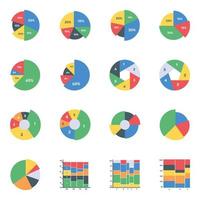 moderne Donut-Charts vektor