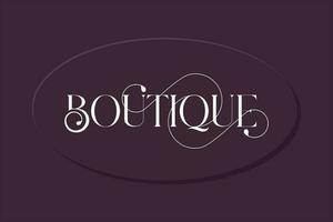 boutique kreativ mode eleganta typografisk ligatur logotyp design mall vektor