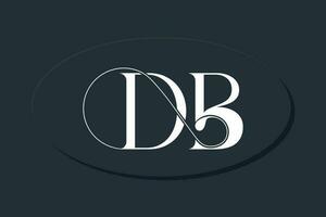 db bokstäver modern stil logotyp design mall vektor