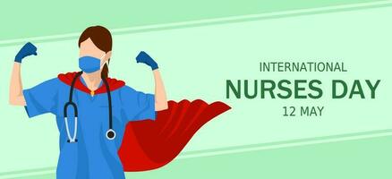 internationell sjuksköterskor dag. vektor illustration. lämplig för affisch, banderoller, kampanj och hälsning kort.