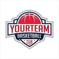 Basketball Verein Emblem Vektor Maskottchen Logo Design