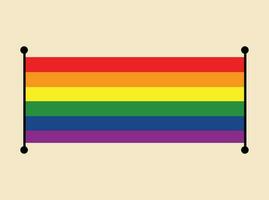 lange Regenbogen Stolz Banner, glücklich Stolz Element, lgbtq Flagge vektor