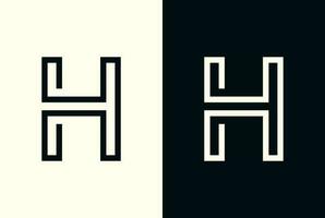 abstrakt första brev h logotyp vektor