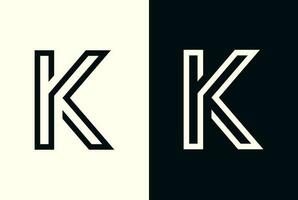 Linie Kunst Brief k Logo. abstrakt Initiale Brief k Logo vektor