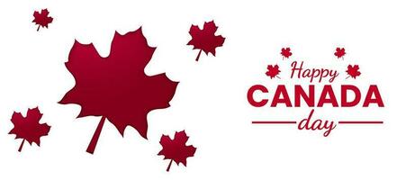 1:a juli 2020 Lycklig kanada dag baner för oberoende dag bakgrund med röd lönn. vektor illustration hälsning kort. kanada Semester begrepp design. röd vit tema med lönn blad.