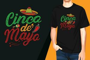 cinco de Mayo t Hemd Design, oder Mexikaner festlich t Hemd Design vektor