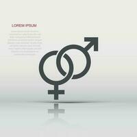 vektor kön ikon i platt stil. män och kvinnor tecken illustration piktogram. sex företag begrepp.