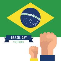 Firande Brasilien Independence Day vektor