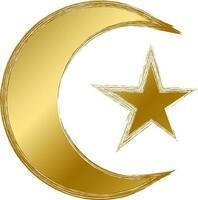 grunge guld religion islam mystisk symbol vektor