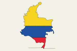 Farbe Illustration von Kolumbien Land Karte vektor