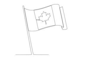 en kanadensisk flagga fladdrar ovan de mast vektor
