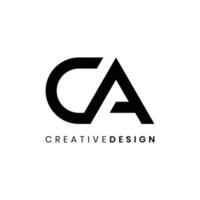 modern lyx första ca logotyp design vektor illustration