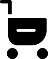 entfernen Artikel von Einkaufen Wagen schwarz Glyphe ui Symbol. löschen kaufen. e Handel. Benutzer Schnittstelle Design. Silhouette Symbol auf Weiß Raum. solide Piktogramm zum Netz, Handy, Mobiltelefon. isoliert Vektor Illustration