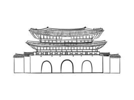 Korea Wahrzeichen zum Reisen Illustration vektor