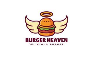 modern burger himmel tecknad serie logotyp vektor ikon i platt översikt stil