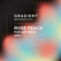 Rose Pfirsich Pop Kunst Gradient Gittergewebe Hintergrund vektor