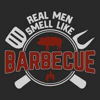 verklig män lukt tycka om utegrill rolig bbq fars dag gåva t-shirt vektor