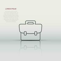 Vektor Koffer Symbol im eben Stil. Gepäck Zeichen Illustration Piktogramm. Tasche Geschäft Konzept.