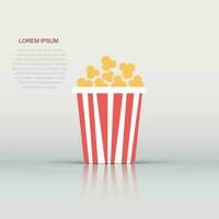 popcorn vektor ikon i platt stil. bio mat illustration på isolerat bakgrund. popcorn tecken begrepp.