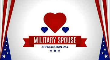 Militär- Ehepartner Anerkennung Tag. Vektor Illustration. geeignet zum Poster, Banner, Hintergrund und Gruß Karte.