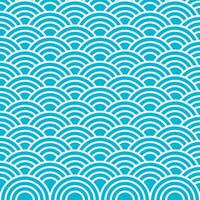bakgrund av blå japansk Vinka mönster. vektor