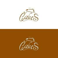 Kuchen Logo Design, Bäckerei Logo Design, modern Bäckerei Logo vektor