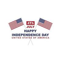 glücklich amerikanisch Unabhängigkeit Tag auf 4 .. von Juli Gruß Design Illustration mit Flagge vektor