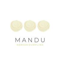 köstlich Koreanisch Knödel mandu Illustration Logo vektor