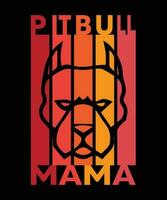 Pitbull Hund t Hemd Design vektor