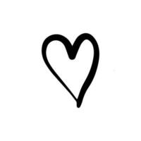 Herz im Gekritzel Stil. Symbol von Valentinstag Tag und Liebe. Formen zum erstellen Ihre besitzen Kunst. abstrakt zeitgenössisch modern modisch Vektor. Design zum Karte, drucken , Logos, Marke, Stimmung Bretter, Poster vektor
