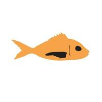 süß Silhouette Fisch Vektor Illustration Symbol. tropisch Fisch, Meer Fisch, Aquarium Fisch