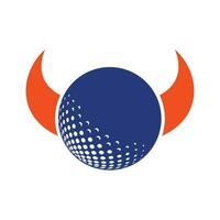 golf logotyp med element av boll design. kan vara Begagnade för golf Utrustning företag. vektor