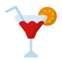 Margarita Cocktail Symbol. Cocktail Glas mit Zitrone Scheibe. Cocktail Symbol. Vektor Illustration