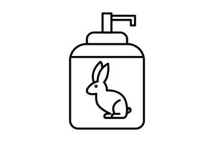 Haustier Shampoo Symbol. Linie Symbol Stil. Haustiere Pflege unterzeichnen. Haustier Reinigung Symbol. einfach Vektor Design editierbar