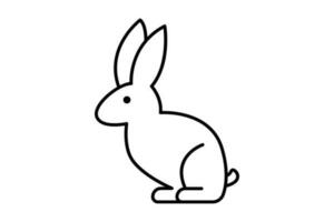 Hase Symbol Illustration. Linie Symbol Stil. Symbol verbunden zu Haustier. einfach Vektor Design editierbar