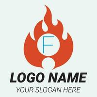 Flamme Logo Design Vorlage Illustration. vektor