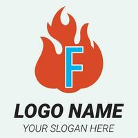 Flamme Logo Design Vorlage Illustration. vektor