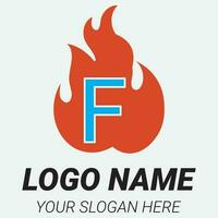 Flamme Logo Design Vorlage Illustration. vektor